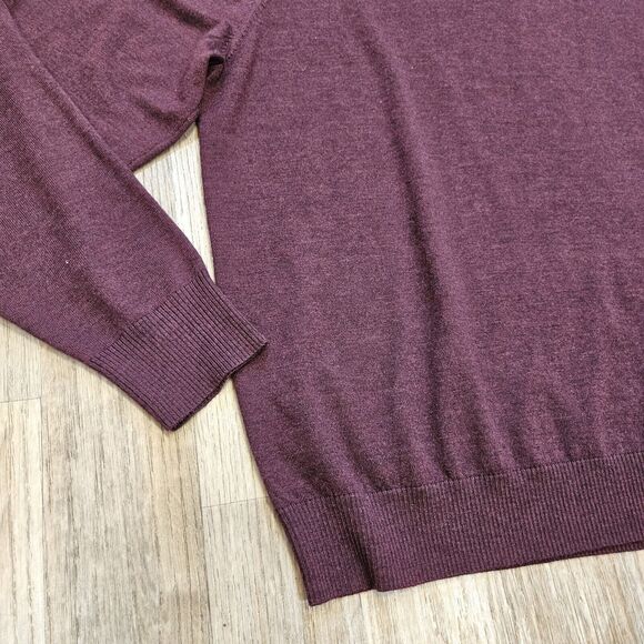 Paloma Merino Wool Crewneck Sweater Womens XXLP Maroon Red Quiet Luxury Capsule - Picture 4 of 9